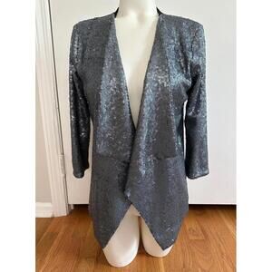 Design History Silver Sequin Open Cardigan​​​- Small